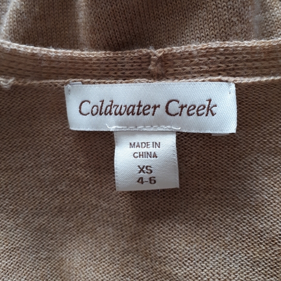 Beige Coldwater Creek Sweater Vest Size Small 4-6 - Picture 5 of 5